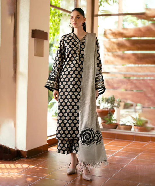 3PC KARANDI PRINTED SHIRT WITH KARANDI PRINTED DUAPTTA AND TROUSER